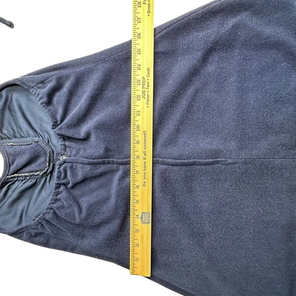 Vtg Blue Dress W/ Shrug 70s 80s Maxi Lace Bell Sleeve Halter Boho Hippie Regency - Picture 11 of 14